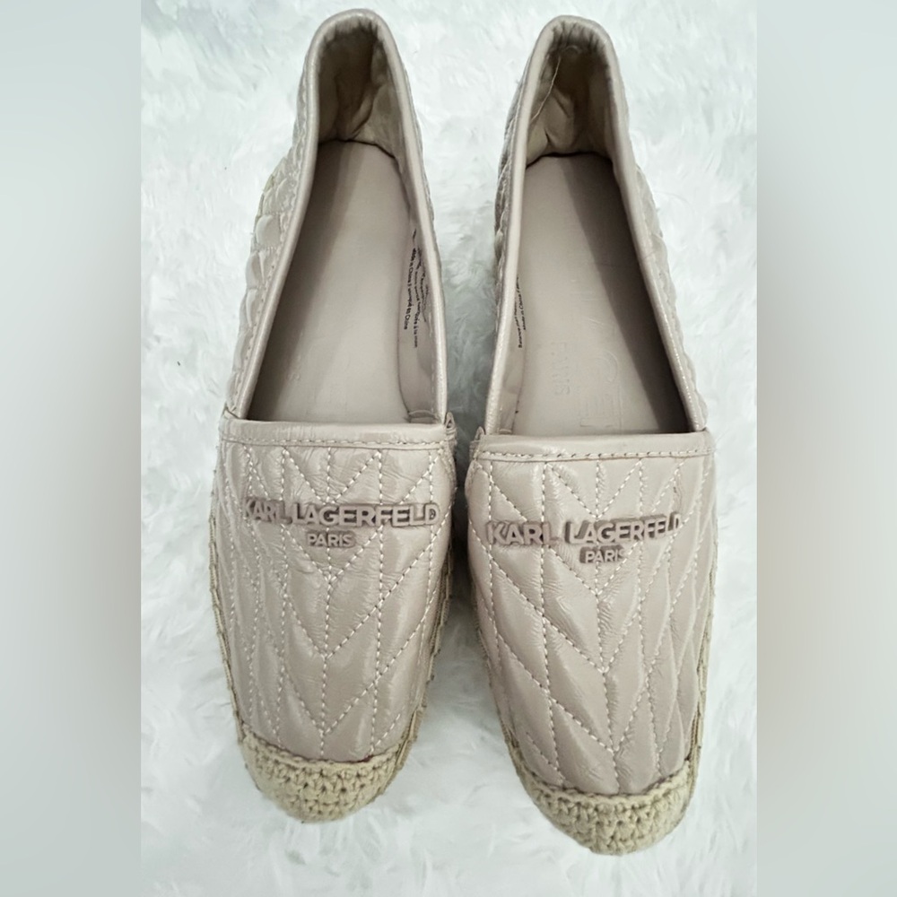 Karl Lagerfeld Paris Dune Pink Quilted Espadrilles
